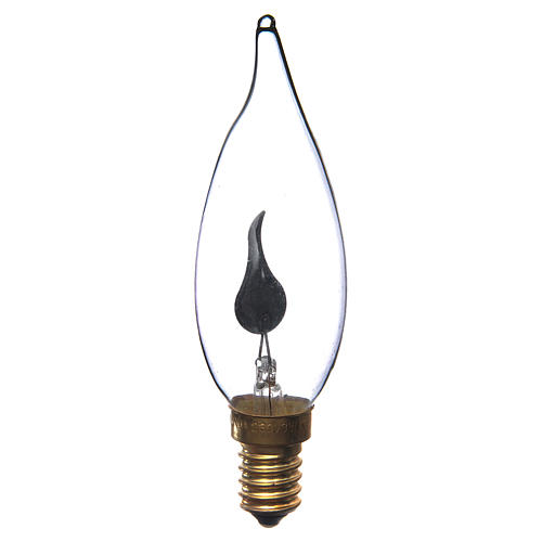 White light bulb, flame effect, 10cm E14 3W 220V 1