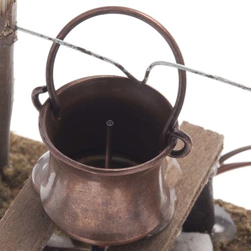 Nativity Scene accessory, fire with smoke, distillate 3