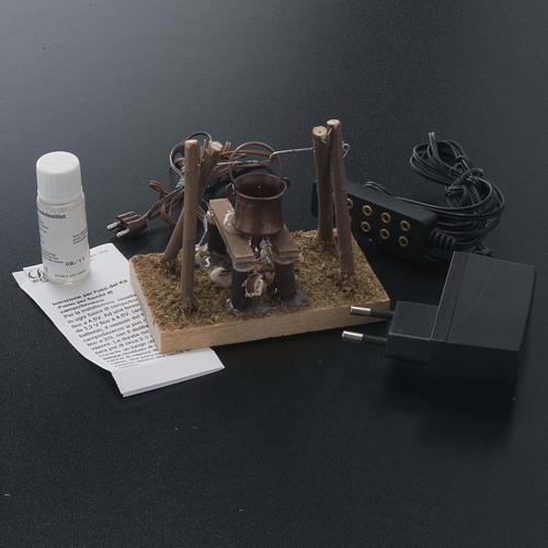 Nativity Scene accessory, fire with smoke, distillate 5