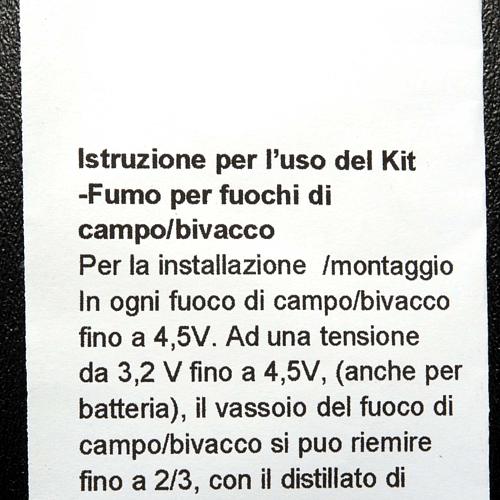 Fuoco con vero fumo con distillato 6