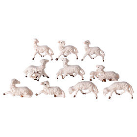 Owce szopka plastik biały 10 szt 8 cm