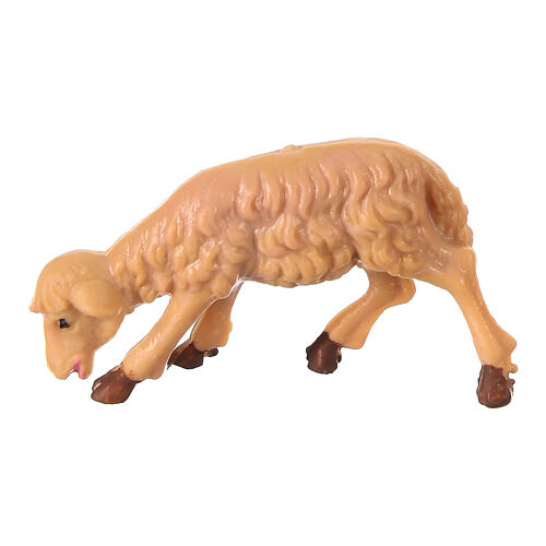 Pecore presepe plastica marrone 10 pz. 10 cm 7