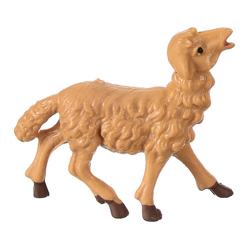 Pecore presepe plastica marrone 10 pz. 10 cm 9