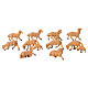 Pecore presepe plastica marrone 10 pz. 10 cm s1