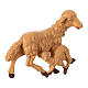 Pecore presepe plastica marrone 10 pz. 10 cm s3