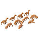 Pecore presepe plastica marrone 10 pz. 10 cm s4