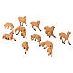 Pecore presepe plastica marrone 10 pz. 10 cm s6