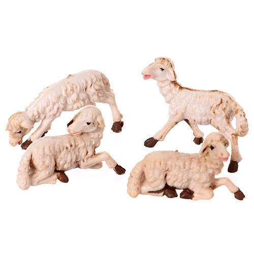 Nativity scene figurines, sheep 10 pieces 10 cm 4