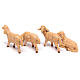 Schafe Krippe aus brauner Plastik 4 Stücke 12 cm hoch s4