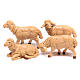 Nativity scene figurines, brown plastic sheep, 4 pieces 12cm s1
