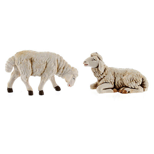 Moutons plastique assortis pour crèche de 12 cm, 4 pc 2