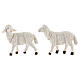 Schafe für Krippe aus weißer Plastik 4 Stücke 12 cm hoch s2
