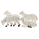 White plastic sheep, 4 pieces for a 12cm Nativity. s1