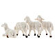 White plastic sheep, 4 pieces for a 12cm Nativity. s4