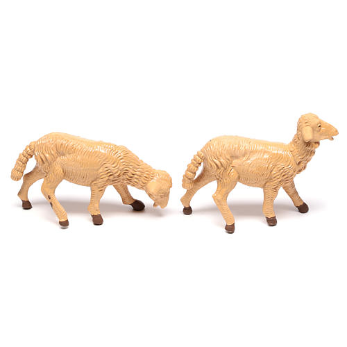 Moutons plastique marrons crèche12 cm, 4 pc 3
