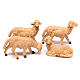 Moutons plastique marrons crèche12 cm, 4 pc s1