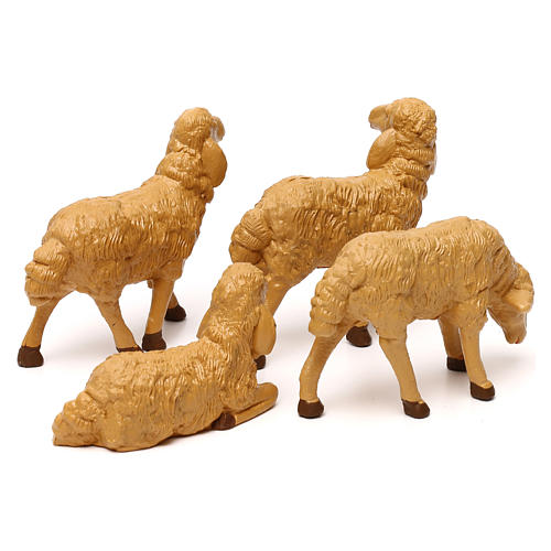 Nativity scene figurines, brown plastic sheep, 4 pieces 20cm 4
