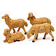 Nativity scene figurines, brown plastic sheep, 4 pieces 20cm s1