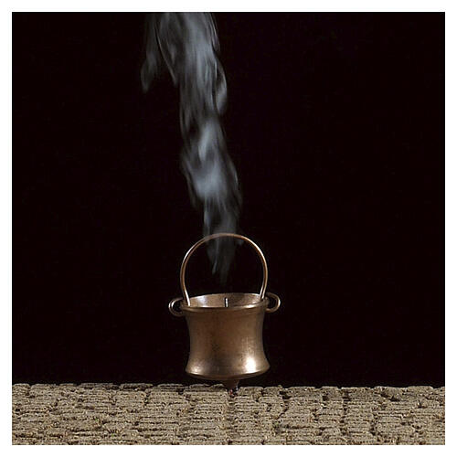 Nativity scene smoke generator with flacon 4,5V 2