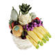 Nativity set accessory, basket with diffent kinds of fruit s1