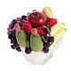 Miniature panier de fruits et raisins crèche noel s2