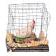 Nativity figurine, white hen in cage s1