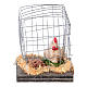 Nativity figurine, white hen in cage s2