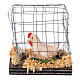 Nativity figurine, white hen in cage s3
