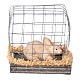 Miniature lapin en cage pour crèche noël s3