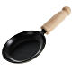 Nativity accessory, copper pan with wooden handle s1