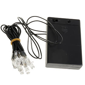 Luzes e Lamparinas para o Presépio: Led de pilhas 10 série 10 Leds Luzes e Lamparinas para o Presépio: Led de pilhas 10 série 10 Leds