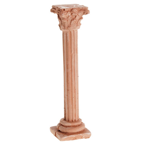 Nativity accessory, corinthian column, terracotta colour 1