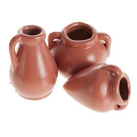 Acessórios de Casa para Presépio: Jarras em resina para presépio conjunto 3 peças