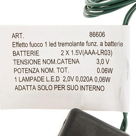 Luzes e Lamparinas para o Presépio: Efeito fogo pilha 1 Led Luzes e Lamparinas para o Presépio: Efeito fogo pilha 1 Led
