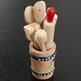 Nativity accessory, pot with kitchen tools, set of 7 pieces