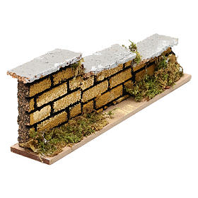 Nativity accessory, low brick wall 15x5x3cm