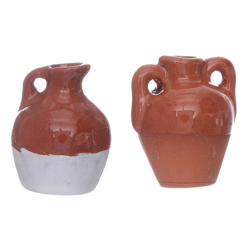 Small anphoras in terracotta 2 pc diam 2,5 cm 4
