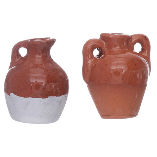 Small anphoras in terracotta 2 pc diam 2,5 cm 3