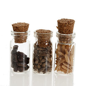 Nativity set accessories, jars with spices