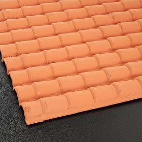 Tetto presepe tegole color terracotta 35x25