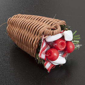 Aliments en miniature: Accessoire crèche, panier légumes assortis Aliments en miniature: Accessoire crèche, panier légumes assortis