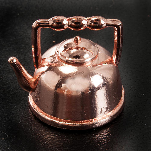 Nativity accessory, metal teapot 1.5cm 2