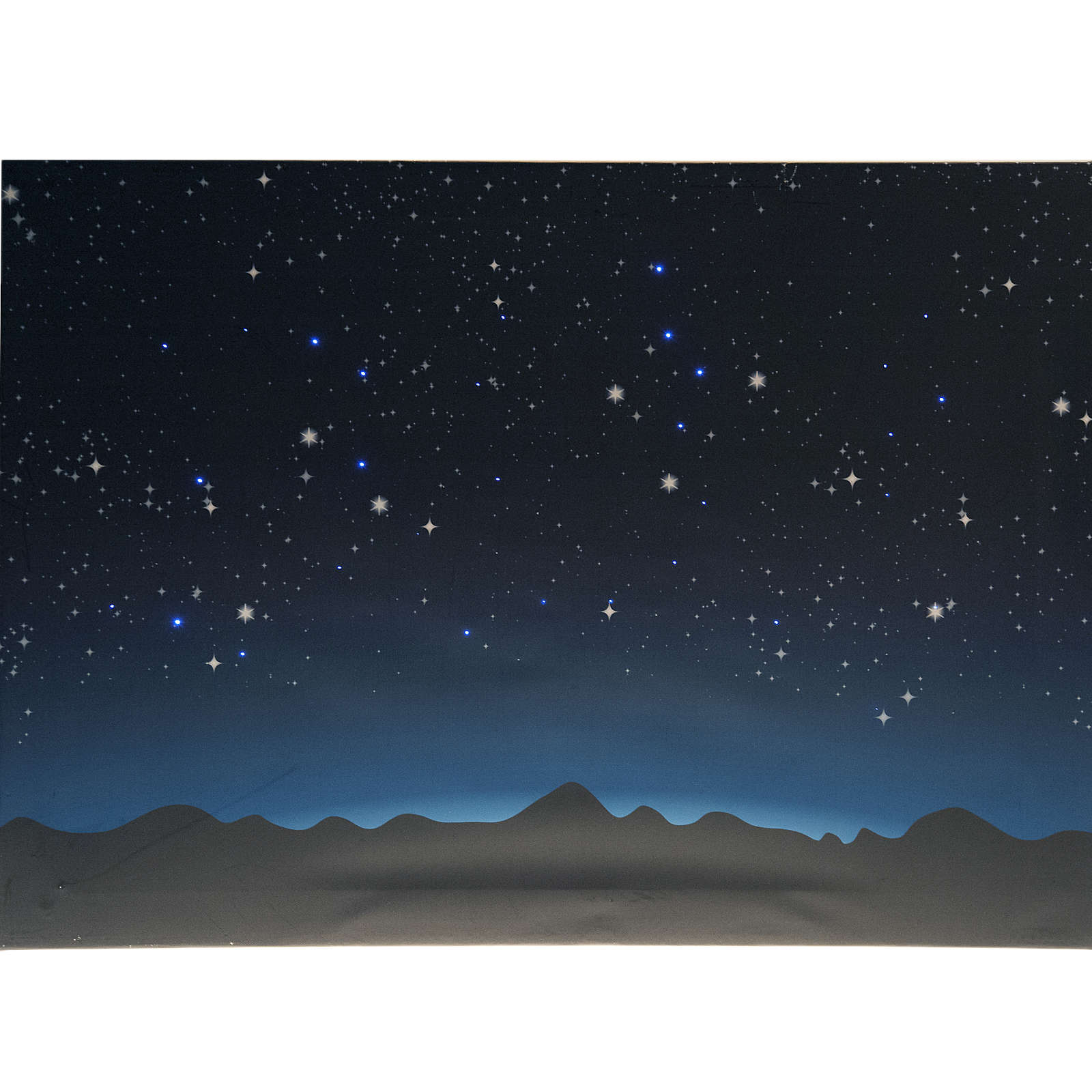 Nativity backdrop, luminous sky and mountains with LED lights 70