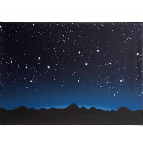 Nativity backdrop, luminous sky and mountains with LED lights 70 1