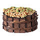 oval basket with white grapes s1
