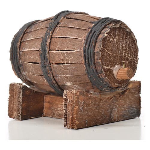 Barril de  madera 7,5 cm. para el pesebre Napolitano 3