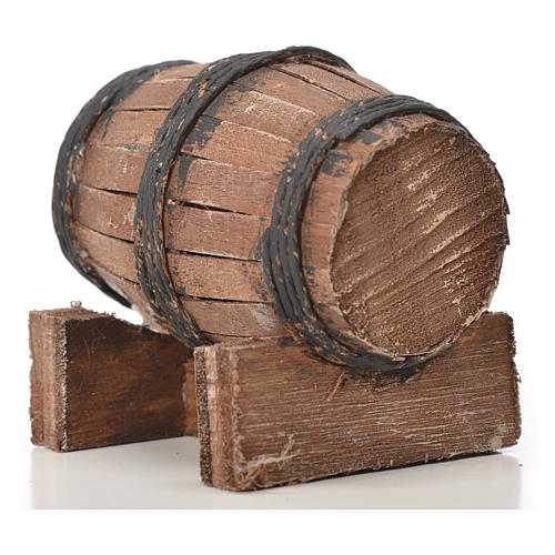 Barril de  madera 7,5 cm. para el pesebre Napolitano 5