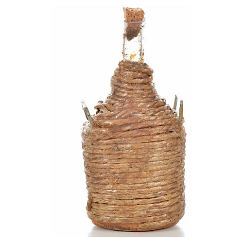 Mini dame-jeanne bois crèche napolitaine 3