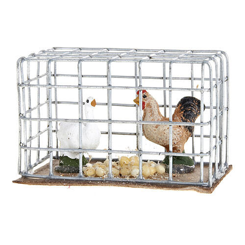 Chickens in a cage 3cm 1