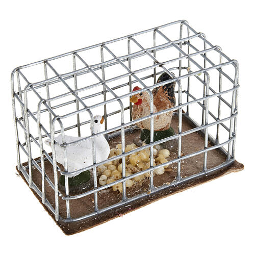 Chickens in a cage 3cm 2